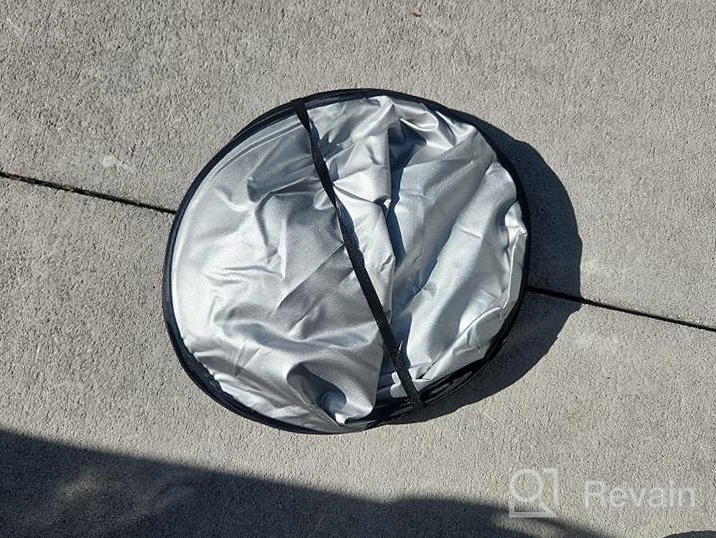 img 1 attached to 🌞 Ultimate Windshield Sun Shade: Reflective Fabric Blocks Sun, Keeps Vehicle Cool, & Folds Easily review by Paul Martindale