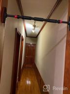 img 1 attached to Adjustable Doorway Pull Up Bar By ONETWOFIT - No Screws Required, Ideal For Home Gym Workouts - Fits Doors 27.5-35.4 Inches Wide With Anti-Slip Mat And Safety Lock - Supports Up To 330 Lbs OT160 review by Antonio Lofton