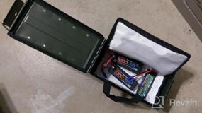 img 5 attached to ENGPOW Огнеупорная взрывозащищенная безопасная сумка Lipo для хранения и зарядки аккумуляторов Lipo, большая космическая огнестойкая и водостойкая защита аккумулятора Lipo с двойной застежкой-молнией (260X130X150 мм) (черный)