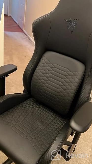 img 1 attached to Razer Iskur XL Gaming Chair With Enhanced Ergonomic Lumbar Support - High-Quality Synthetic Leather And Foam Cushions - Designed For Durability - Memory Foam Headrest - Black/Green review by Heather White