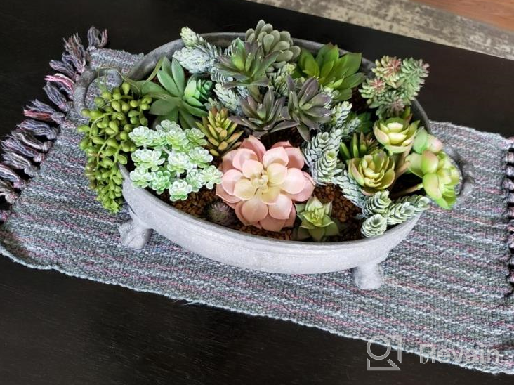 img 1 attached to Supla 14 Pcs Artificial Succulents Plants In Bulk Assorted Unpotted Hanging String Of Pearls Cactus Aloe Picks Small Fake Succulents For Wreath Centerpiece Floral Arrangement Indoor Outdoor Home Décor review by Jeremy Stephens