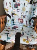 img 1 attached to Comfortable And Safe Mealtime With Twoworld Baby High Chair Seat Cushion And Harness Cover In Blue Animal Print review by Chris Pettway