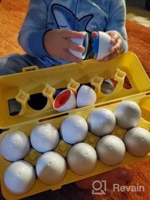 img 5 attached to Образовательная игрушка "Цветные сопоставляющие яйца" для малышей - развивает умение распознавать цвета и играть в притворную игру - идеальна для игр в детском саду и монтессори образования - отличный подарок на Пасху.