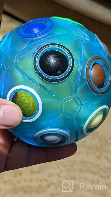 img 1 attached to Vdealen Rainbow Magic Puzzle Ball - 20 Hole Brain Teaser Fidget Game For Kids, Teens, And Adults - Great Birthday, Christmas, Or Easter Gift And Stocking Stuffer For Boys And Girls review by Tai Waldbillig