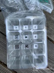 img 7 attached to Sfee 5 Pack Seed Starter Tray Kit, 60 Cells Seedling Starter Trays With Humidity Dome And Base Greenhouse Growing Trays, Reusable Seed Germination Seedling Tray With Garden Tools Labels (Green)