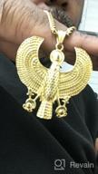 img 1 attached to Mgutillart 18K Gold Stainless Steel Egyptian Horus Eagle Hip-Hop Pendant Necklace review by Isaiah Boys