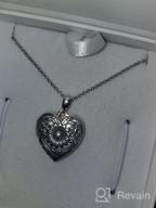 img 1 attached to 🌻 Soulful Sunflower Heart Locket Necklace: A Personalized Keepsake in Sterling Silver/Gold review by Angela Kutzler