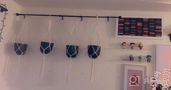 img 1 attached to Add Vibrant Greenery To Your Home With ZOUTOG'S Set Of 4 Handcrafted Macrame Plant Hangers review by Adam Price