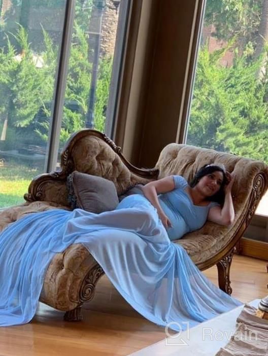 img 1 attached to Gorgeous Off Shoulder Mermaid Gown For Maternity Photo Shoot | ZIUMUDY review by Jeff Kickthedogband