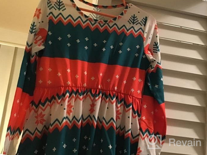 img 1 attached to 👗 Dokotoo Girls' Colorblock Striped Dresses - Short Sleeve Crewneck, Casual Loose Fit review by Kaveen Restoration