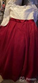 img 5 attached to Детское кружевное платье для рождественского бала 👗 с длинными рукавами - платье для цветочной девочки.