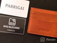 img 1 attached to 👛 Premium Calfskin Leather Blocking Wallet by Parrigai: Sleek Minimalist Design review by Loud Forrest