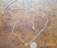 img 1 attached to Dainty Tiny Initial Necklace: Personalized 14K Gold Plated Letter Pendant for Women, Girls, and Children review by Jessie Burgos