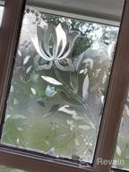 img 1 attached to Niviy 3D Static Cling Window Film Decorative Flower Privacy Non-Adhesive Covering 11.8" X 78.7" High Quality review by Johnny Santana