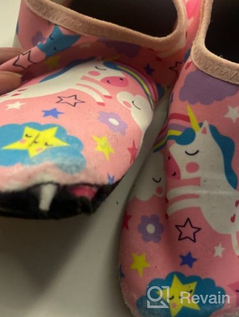 img 1 attached to 👶 Toddler Kids Cute Printed Water Shoes by Toandon review by Matthew Seamster