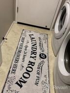 img 1 attached to Benissimo Soft Woven Rugs, 24"X56" Laundry Room Rug, Funny Non Slip Rubber Laundry Mats, Woven, Machine Washable, Runner Floor Mat For Washroom, Bathroom, Kitchen Decor, Laundry Our Home-Laughter review by Toya Robinson