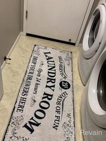 img 6 attached to Benissimo Soft Woven Rugs, 24"X56" Laundry Room Rug, Funny Non Slip Rubber Laundry Mats, Woven, Machine Washable, Runner Floor Mat For Washroom, Bathroom, Kitchen Decor, Laundry Our Home-Laughter