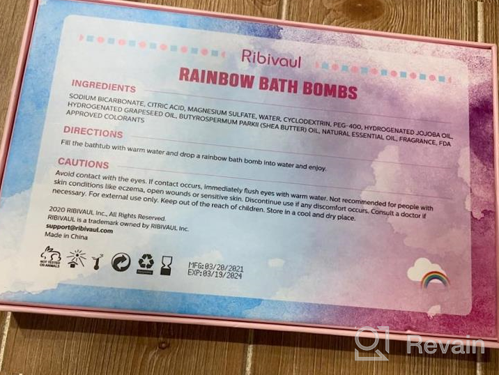 img 1 attached to Rainbow Bath Bombs 2Pcs Gift Set, Ribivaul Handmade Bath Bombs With Natural Ingredients And Dreamy Rainbow, Bath Bomb With Rich Bubble, Great Gift For Birthday, Halloween, Thanksgiving, Christmas review by John Cox