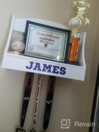 img 1 attached to DIBSIES Personalized Trophy Shelf And Medal Display Rack (Standard) review by Gustavo Mathew
