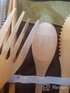 img 1 attached to 2-Pack Bamboo Utensils Set W/ Bonus 2 Toothbrushes, Straws & Storage Bags - Reusable Greenzla Cutlery Kit review by Michael Hellewell