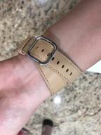 img 1 attached to WFEAGL Compatible Watch Band 40Mm 38Mm, Top Grain Leather Double Tour Band With Gold Adapter (The Same As Series 4 With Gold Stainless Steel Case In Color) For Watch Series 4/3/2/1 (Black Band) review by Norlan Pippinmd