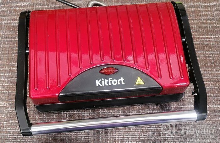 img 1 attached to Sandwich maker Kitfort KT-1609 Panini Maker, red review by Gabriela Bartoszuk ᠌