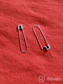 img 7 attached to Stylish Cartilage Sterling Silver Big Hoop Earrings: Elegant Minimalist Safety Pin Design for Women & Girls, Dangle Drop 37mm