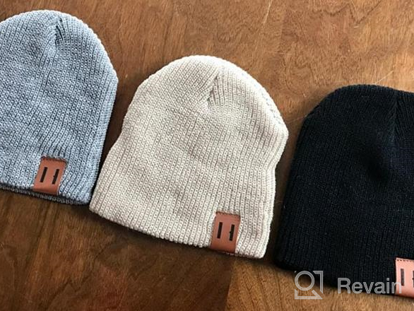 img 1 attached to Winter Warmth for Little Ones: Qandsweat Beanie Toddlers Vertical Style Boys' Accessories review by John Patel