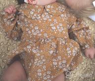img 1 attached to Adorable Newborn Baby Girl Floral Print Romper With Ruffles And Long Sleeves review by Robert Sample