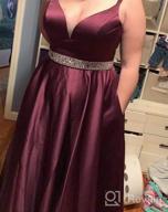 img 1 attached to 👗 Yexinbridal Long Glitter Spaghetti Straps Prom Dress with Beaded Satin V-Neck - Formal Evening Gowns review by Donny Collins