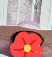 img 1 attached to Summer Sun Protection Straw Hat For Women - Wide Brim Foldable Floppy Beach Cap With UV Shielding review by Buddy Camaney