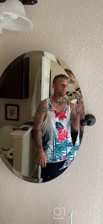 img 1 attached to COOFANDY Floral Sleeveless T Shirts Vacation Men's Clothing review by Matt Nichols