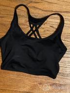 img 1 attached to Strappy Racerback Yoga Sports Bra With Longline Crop Top, Wirefree Pads, And Medium-Impact Support For Women By TrainingGirl - Ideal For Workouts And Fitness Enthusiasts review by Bill Lyons
