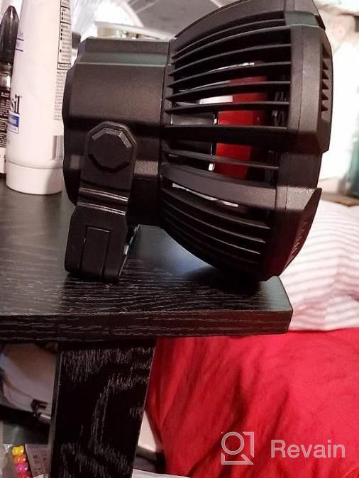 img 1 attached to Portable Camping Fan With 7800MAh Battery & 25 Hours Work-Time - Power Bank, Clip & Remote For Hiking, BBQs, Garden, Bedroom & Office review by Don Merritt