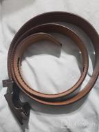img 1 attached to Stylish Ratchet Leather Belt: 35Cm Wide, 800 LIGHT BROWN, Men's Accessories and Belts - Perfect Fit for Any Outfit! review by Phillip Samuel