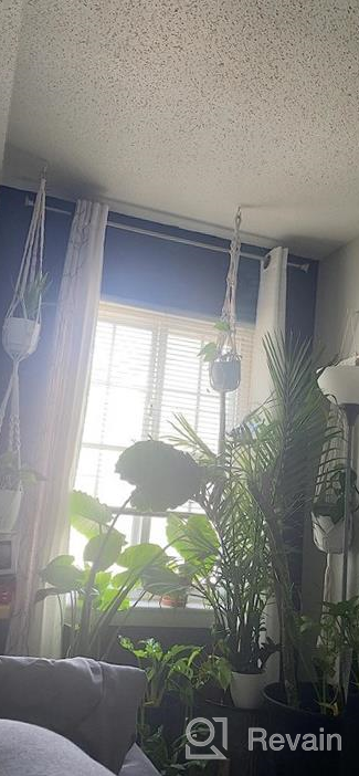 img 1 attached to Add Vibrant Greenery To Your Home With ZOUTOG'S Set Of 4 Handcrafted Macrame Plant Hangers review by Danny Thomas