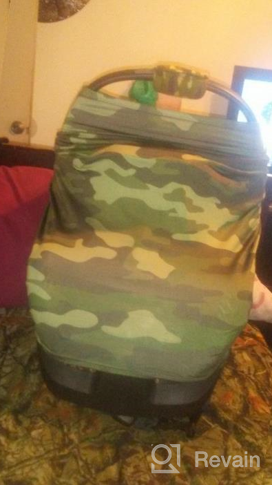 img 1 attached to Camouflage Car Seat Covers For Babies With Matching Nursing Cover And Storage Bag - TUOKING review by Lan Rosales