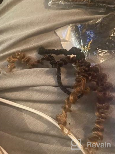 img 1 attached to Pre-Twisted Passion Twist Hair, 8 Packs Of 10-Inch Short Crochet Hair In Ombre Brown Tones For Black Women - Bohemian Hair Extensions With A Passion Twist Braiding Style (Color: T30) review by Amy Silakos