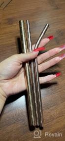 img 5 attached to Stainless Steel Reusable Straws With Cleaning Brush - Wide Metal Drinking Straw Set For 20 Oz Tumblers, Blue And Dishwasher Safe