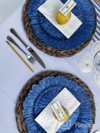 img 1 attached to Enhance Your Table Setting With MAONAME'S Blue Reef Plate Chargers - Set Of 12 Plastic Decorative Charger Plates For Dinner Parties review by Aaron Guy