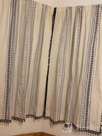 img 1 attached to ARTBECK Boho Cotton Linen Curtains With Tassels: Geometric Semi-Blackout Print Farmhouse Bohemian Window Drapes For Living Room, 1 Panel review by Jon Johnson