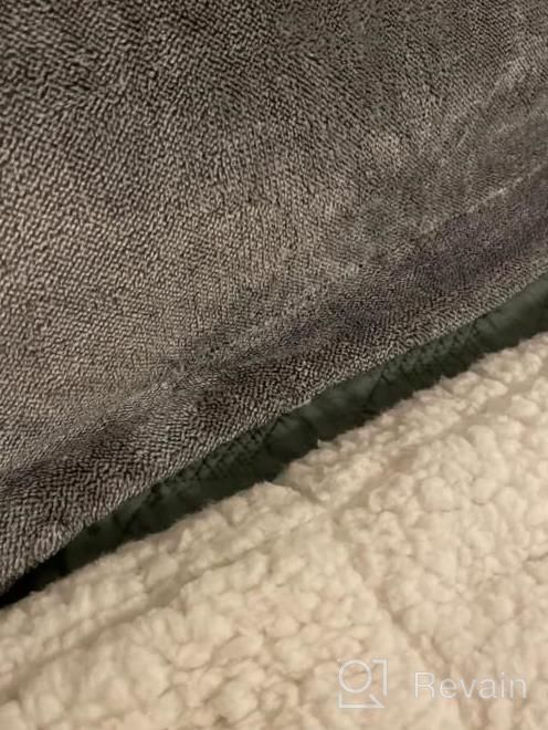 img 1 attached to TILLYOU Queen Comforter Set, Grey Cationic Flannel Bedding Comforter Set, 3 Pieces Soft Lambswool Bed Set With 2 Pillow Shams review by Monica Mortensen