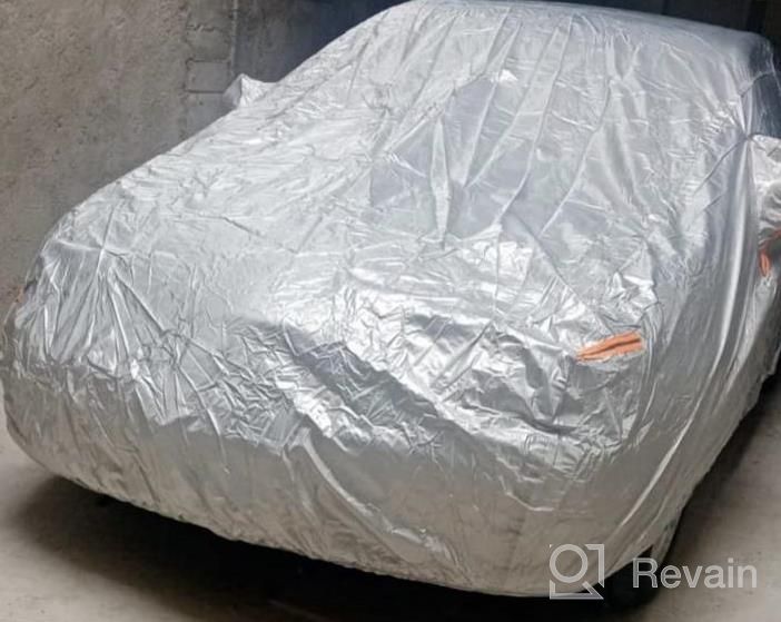 img 1 attached to Kayme 6 Layers Car Cover Custom Fit For Toyota RAV4 (2006-2022), Waterproof All Weather For Automobiles,Rain Sun UV Protection.Silver review by Douglas Davis