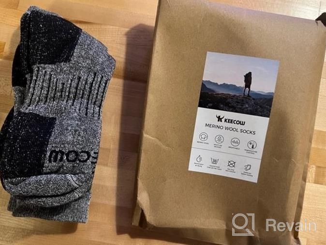 img 1 attached to Stay Warm And Cozy: KECCOW Merino Wool Crew Socks For All Season Adventures - 3 Pairs For Men And Women review by Mike Pedroza
