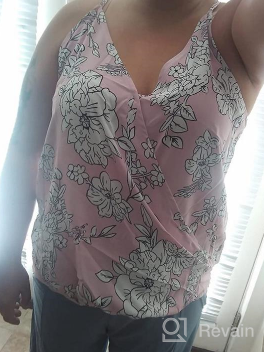img 1 attached to Women'S Summer Floral V Neck Tank Top By AlvaQ - Casual Sleeveless Shirt review by George Karadimas