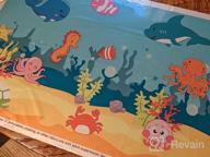 img 1 attached to 40 Pack Disposable Stick-On Placemats For Baby & Kids - Reusable Pouch 12" X 18" (Blue Ocean Life) review by Josh Thompson