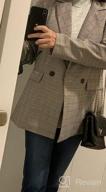 img 1 attached to Check Plaid Loose Button Women'S Blazer Suit For Casual And Office Work - LookbookStore review by Anthony Juat