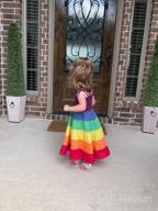 img 1 attached to Rainbow Toddler Princess Sleeveless Sundress Girls' Clothing and Dresses review by Gordo Prince