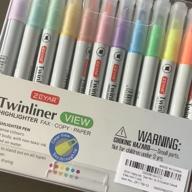 img 1 attached to ZEYAR Clear View Tip Highlighter, Dual Tips Marker Pen, See-Through Chisel Tip And Fine Tip, Water Based, Assorted Colors, Quick Dry,No Bleed(6 Macaron Colors) review by Sara Gallegos