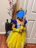 img 1 attached to Girl'S Elastic Waist Backless Princess Dress Costume By ReliBeauty review by Carlos Jass